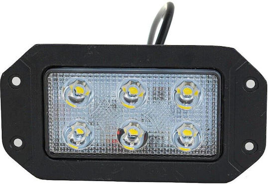 Τετράγωνος Προβολέας Αυτοκινήτου LED Nissan PickUp 10-30V 18W 8.5cm 1τμχ