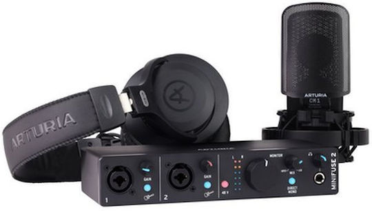 Arturia Minifuse 2 Recording Pack Εξωτερική Επαγγελματική Κάρτα Ήχου με Σύνδεση USB
