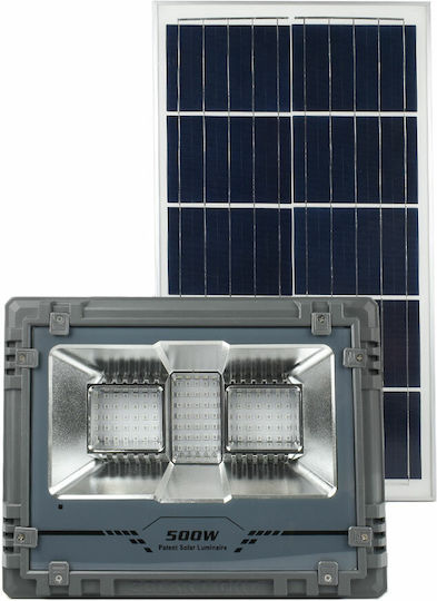 Στεγανός Ηλιακός Προβολέας LED 500W Ψυχρό Λευκό 7500K με Τηλεχειριστήριο IP67