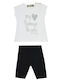 Prod Kids Set with Leggings Summer 2pcs White