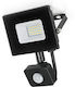 Heda Водоустойчив LED Прожектор 20W Студено Бяло 6000K с Motion Sensor IP65