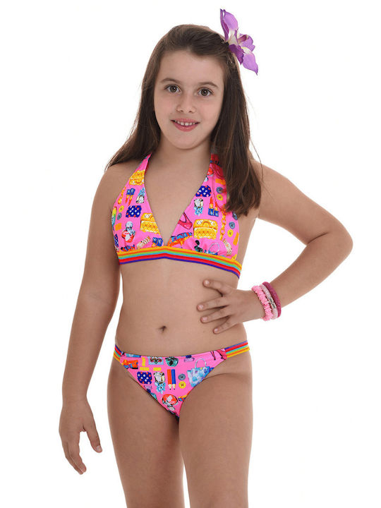 MiandMi Kinder Badeanzug Bikini Fuchsie