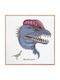 Walls Kids Wall Art Framed Diplodocus on Canvas 20x20cm