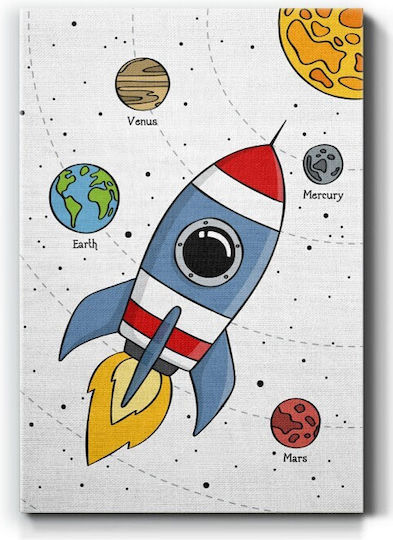 Walls Детски Панел Пътуване В Космоса На Платнен 60x90см