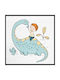 Walls Kids Wall Art Framed Dinosaur Boy on Canvas 40x40cm Walls-106509-03-14-040-040