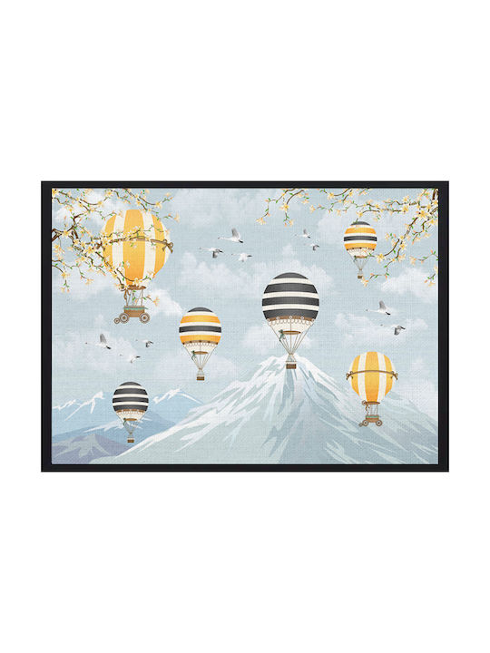 Walls Kids Wall Art Mountains Hot Air Balloons ...