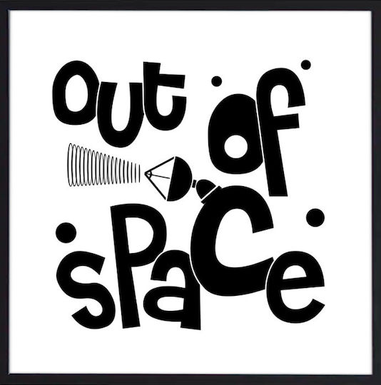 Walls Детско Рамка Out Space с Черна Рамка от Дърво 30x30см