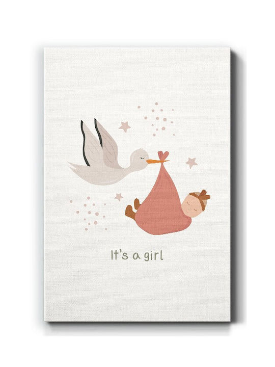 Walls Kids Wall Art It's A Girl on Canvas 20x30cm