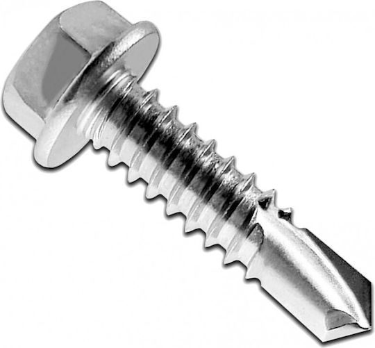 Selbstschneidend Trainer Schraube Sechskant Inox DIN 7504K mit Durchmesser M4.2 und Länge 16mm 100Stück