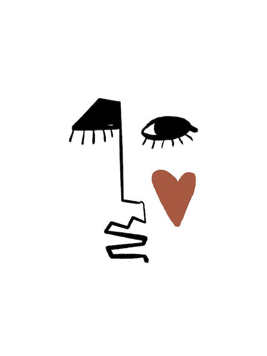 Walls Poster Abstraktes Trauriges Gesicht 20x20cm
