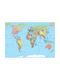 Walls Poster Colored World Map 100x70cm