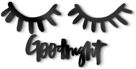 Walls 3D Декоративен Силует Good Night От Полирезин 80x40см