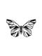 Walls 3D Διακοσμητική Σιλουέτα Butterfly από Ξύλο 50x30cm