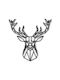 Walls 3D Διακοσμητική Σιλουέτα Reindeer από Ξύλο 90x90cm
