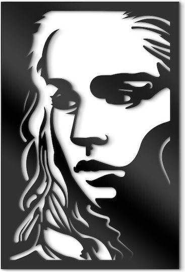 Walls 3D Wanddekoration Silhouette Daenerys Targaryen aus Hölzernes 40x40cm