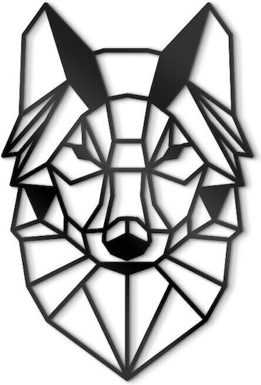 Walls 3D Декоративен Силует Wolf Face От Полирезин 40x40см