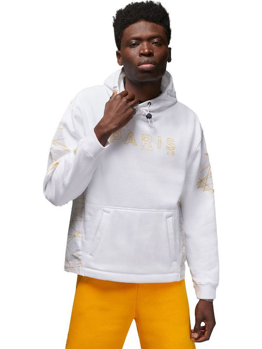 paris saint germain white hoodie