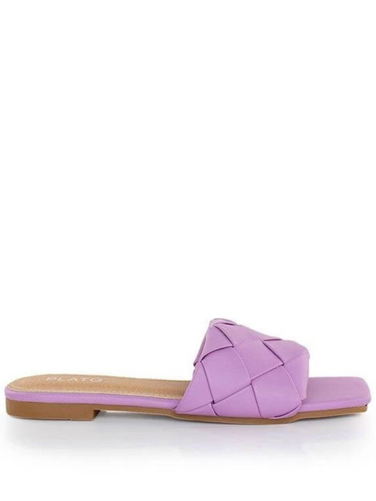 Louizidis Synthetic Leather Women's Sandals Purple