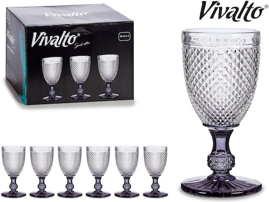 Vivalto Vivalto Glass Water made of Glass in Gray Color Goblet 240ml