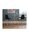 Hocker Bar mit Rückenlehne aus Polypropylen Fiore Schwarz 57x57x106cm