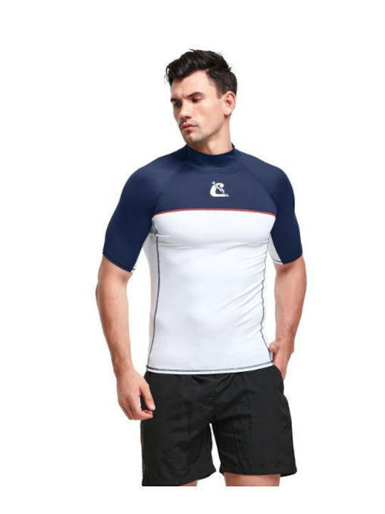 CressiSub UPF 50+ Men Short Sleeve Sun Protection Shirt White