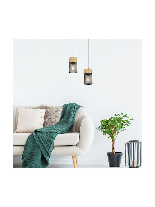 Rabalux Callum Pendant Light Black with Socket E27 95x9.5cm