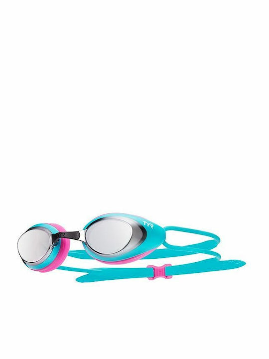 Tyr Blackhawk Swimming Goggles Adults with Anti-Fog Lenses Turquoise