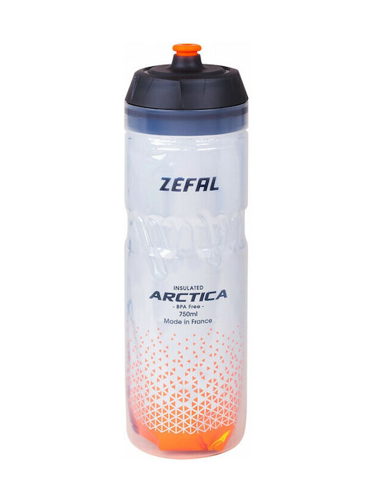 Zefal Παγούρι Πλαστικό Ποδηλάτου 750ml Ασημί