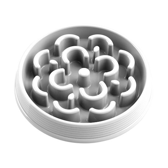 Medallion Kunststoff Schalen Futter Langsame Fütterung für Hund & Katze 237ml in Grau Farbe
