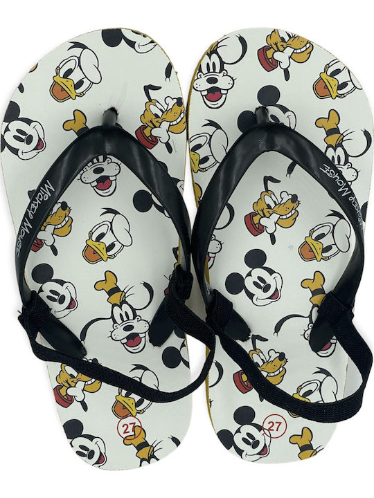 Kids' Flip Flops Mickey Black Mouse