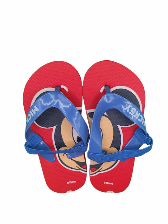 Disney Παιδικές Σαγιονάρες Flip Flops Mickey Κόκκινες