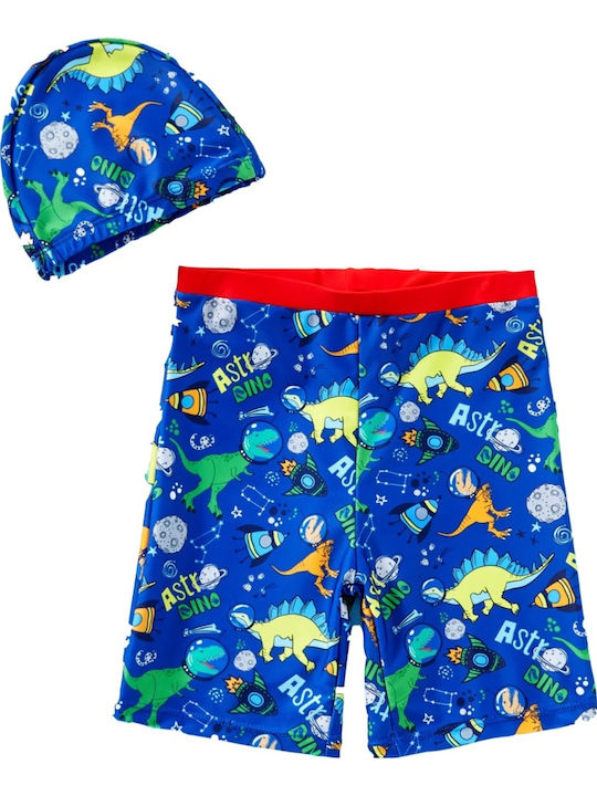 Babykids Kids Swimwear Swim Shorts with Hat Blue