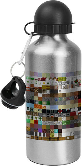 Koupakoupa Παιδικό Παγούρι Minecraft Αλουμινίου Ασημί 500ml
