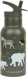 A Little Lovely Company Savanna Θερμός Non Spill 350ml Πράσινο
