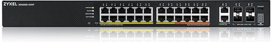 Zyxel Managed L3 PoE+ Switch με 24 Θύρες Gigabit (1Gbps) Ethernet και 4 SFP Θύρες