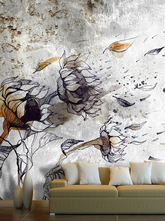 Wall Mural Fabric White L200xW140cm