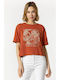 Tiffosi Damen Oversized T-shirt Orange