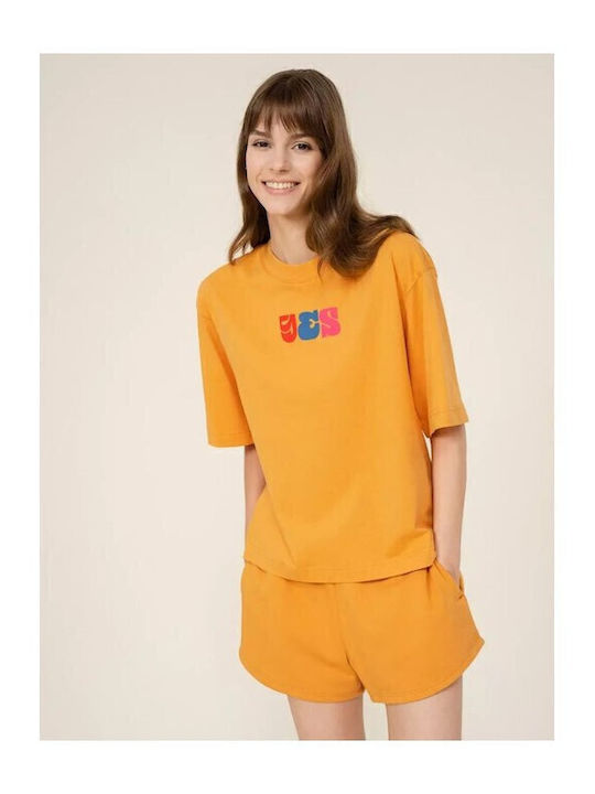Γυναικείο Αθλητικό T-shirt Κίτρινο