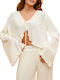 Rut & Circle Women's Blouse Long Sleeve White