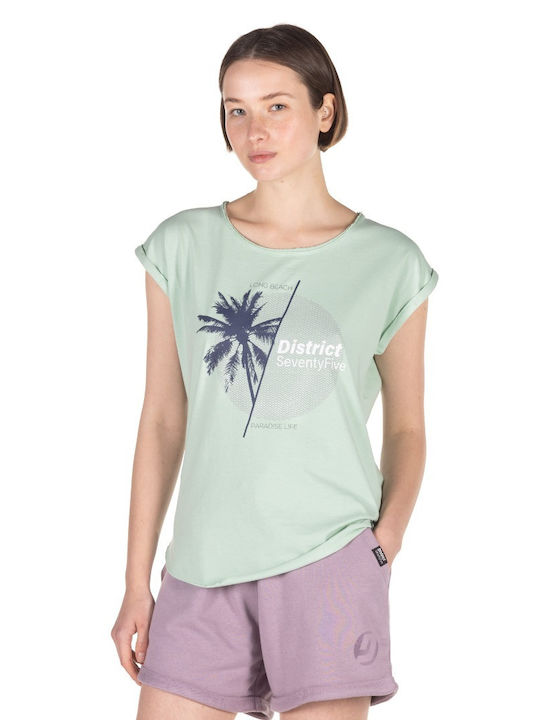 District75 Femeie Tricou Albastru deschis