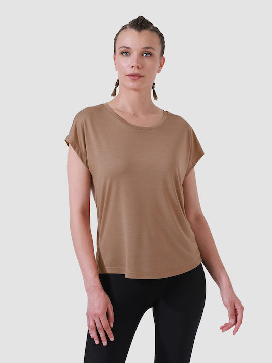 Superstacy Women's Athletic T-shirt Brown