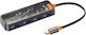 4Smarts 4 Ports USB 3.0 Hub with USB-C Connection Gray