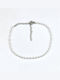 Kostibas Fashion Bracelet Anklet Chain made of Steel with Pearls