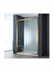 Devon Noxx Shower Screen for Shower with Sliding Door 119-122x200cm Clean Glass Bronze Brushed