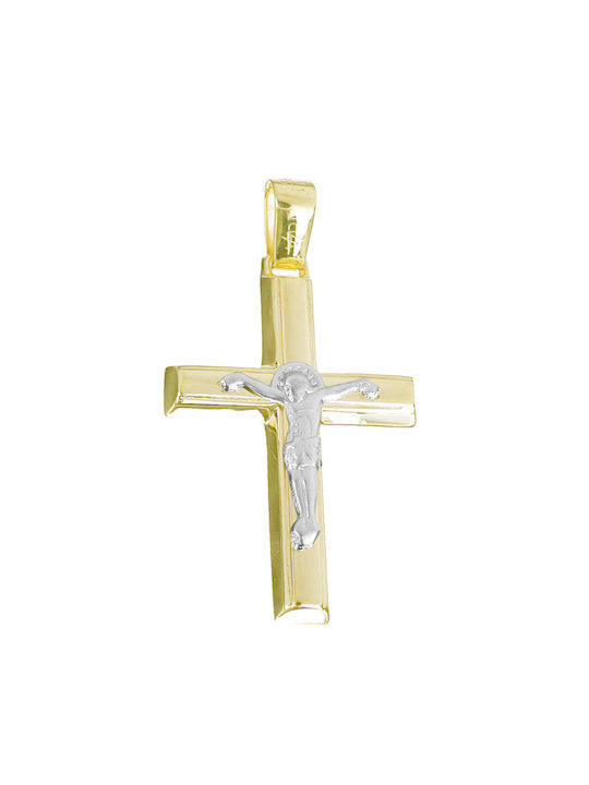 Filva Oro Herren Gold Kreuz 14K mit dem Gekreuzigten