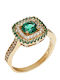 Fa Cad'oro Femeie Inel cu Zirconiu din Aur 14K