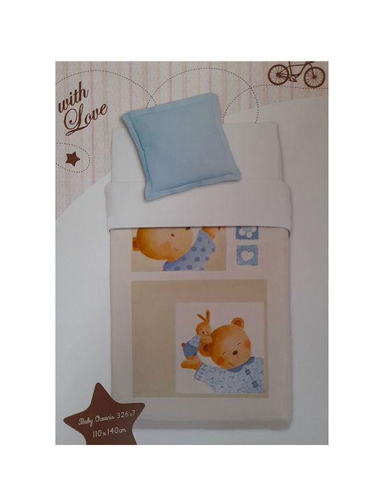 Manterol Casa Blanket Spanish Cot Velvet Beige 110x140cm