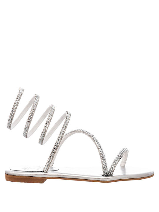 Mariella Fabiani Women's Sandals with Strass Silver