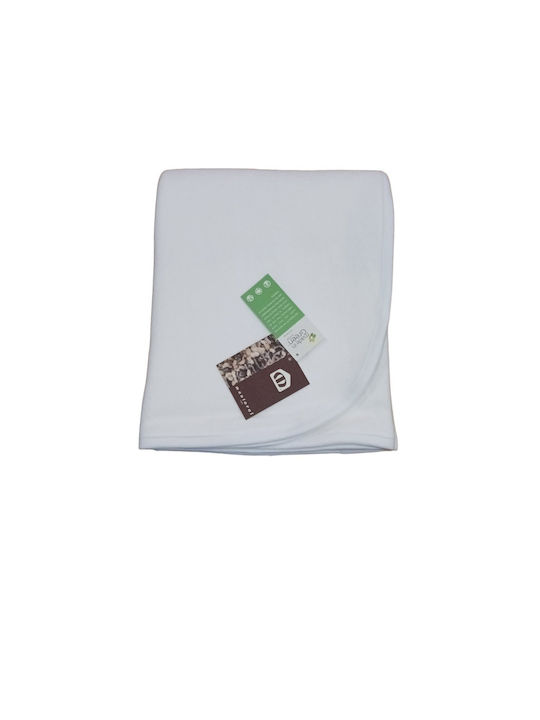 Manterol Casa Blanket Spanish Cot Cotton White 110x140cm