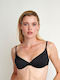 Blu4u Underwire Bikini Bra with Adjustable Straps Black